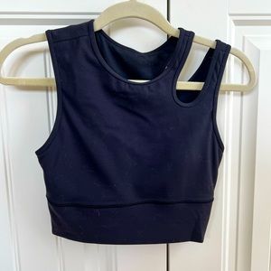 Black built in bra copped tank